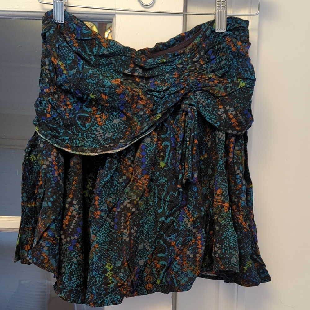 NWT Free People Multicolor Patterned Skirt Size 6